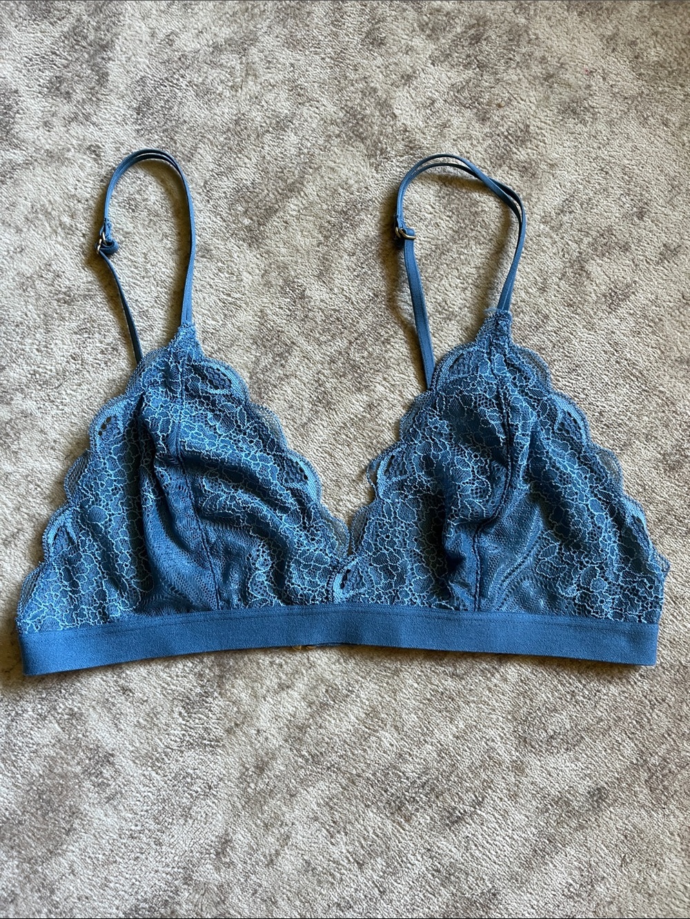 Madewell Blue Lace Triangle Bralette